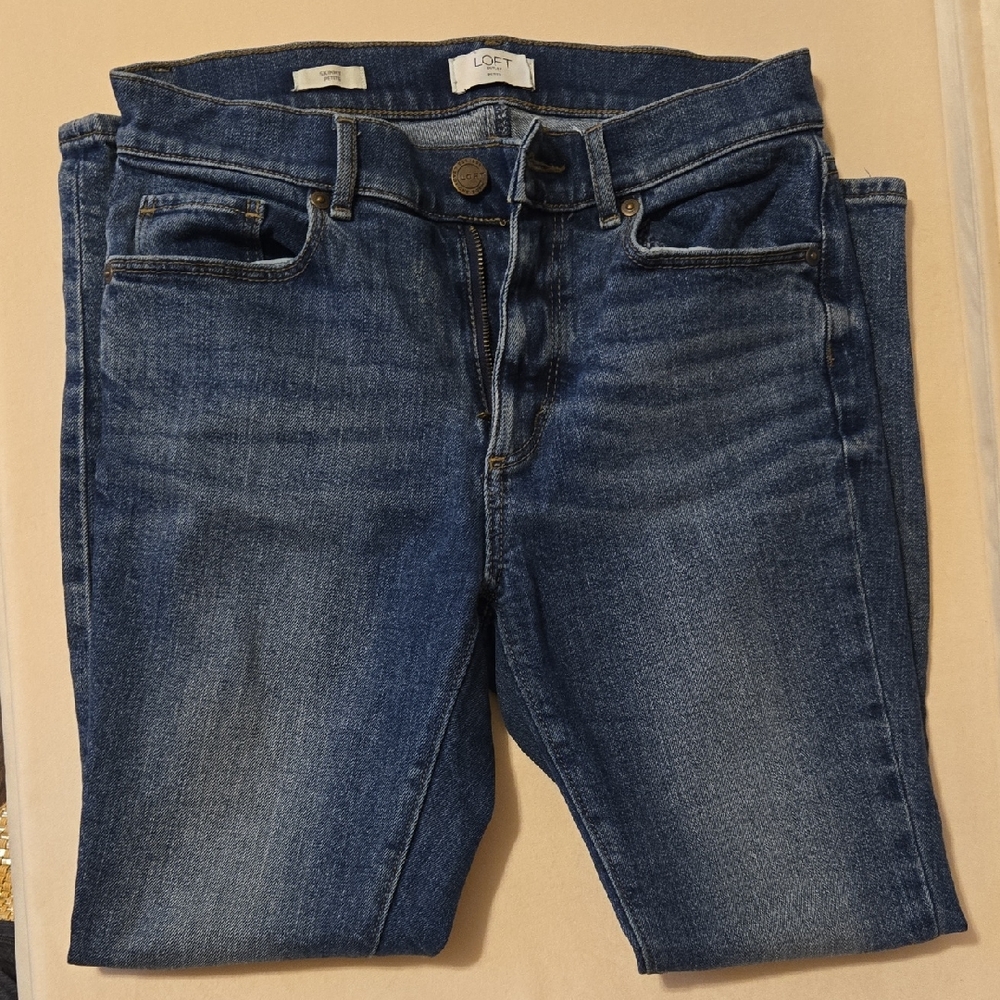LOFT Dark Blue Skinny Jeans